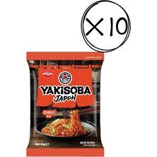 Nissin Yakisoba Noodle Chili Sos 84G 10'lu Set Japon Instant Noodle