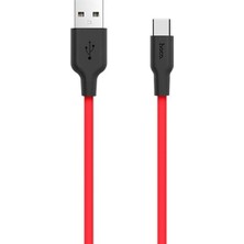 Nevamel Hoco X21 USB To Type-C 3A Silikon Hızlı Şarj ve Data KABLOSU-(5775)