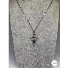 Geometrik Şekil Silver Çelik Kolye