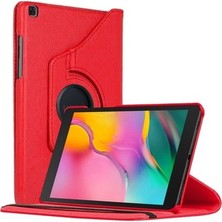 Ve Kırmızı Samsung Galaxy Tab A7 T500 T505 T507 10.4 ile Uyumlu 360 Derece Dönebilen Standlı Tablet Kılıfı - Kırmızı