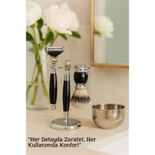 Pileli Store Hsnet Koleksiyon Tıraş Seti – 304 Cerrahi Çelik & Kemik Saplı | Çift Cidarlı Tıraş Tası Icardi Collection