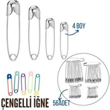 Pileli Store Turk Çengelli Iğne 4 Boy 56 Adet