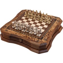 Helena Wood Art Classic Satranç Seti / Metal Figürlü