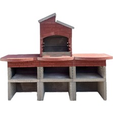 Büzsan Barbekü Beton Barbekü Mangallık Çift Masalı 70 Lik