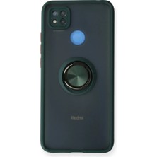 Toptan Bulurum Xiaomi Redmi 9c Kılıf Montreal Yüzüklü Silikon Kapak  Yeşil