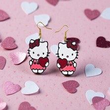 Brand House Çok Renkli V4 Hello Kitty 3D Sallantılı Küpe – Sevimli Trend Kadın Aksesuar