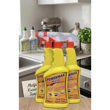 Powermax Ultra Güçlü Mutfak Yağ Çözücü 750 ml x 3 Adet – Inatçı Yağ ve Kir Sökücü Dev Set