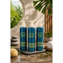 Activ Body Care Actıv Body Care Mavi Ambalajlı Canlandırıcı ve Nemlendirici  3 Lü Bakım Seti - Şampuan + Saç Kremi + Duş Jeli 360 ml