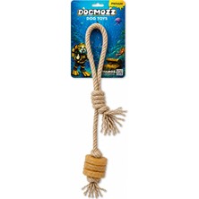 Dogmozz Premium 1 Boğumlu 3 Halka Kauçuklu Köpek Diş Kaşıma Ipi 35 cm