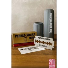 Pileli Store Permasharp 10 Adet Tıraş Jileti Tıraş + Tıraş Malzeme Kutusu Set