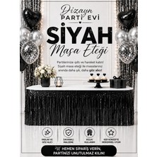 Dizayn Parti Evi Dzyn Püsküllü Masa Örtüsü Eteği – Doğum Günü & Parti Masası Için Şık Dekoratif Masa Örtüsü Eteği (Kırmızı / Gold / Gümüş / Siyah / Mavi)