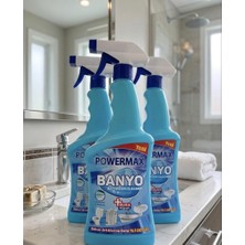 Powermax Ultra Güçlü Banyo ve Kireç Çözücü 750 ml x 3 Adet – Işıltılı Parlaklık ve Derinlemesine Hijyen