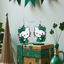 Brand House Çok Renkli V5 Hello Kitty 3D Sallantılı Küpe – Sevimli Trend Kadın Aksesuar