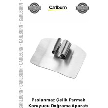 Carlburn Özel Üretim Profesyonel Mutfak Kesim Sağlam Paslanmaz Çelik Parmak Koruyucu Doğrama Güvenlik Aparatı