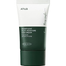 Anua Heartleaf Silky Moisture Sun Cream 50 ml – Cildi Sakinleştiren, Nemlendiren & Ipeksi Dokulu Güneş Kremi