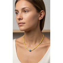 Urban Bold Sarı Minimalist Nazar Boncuk Kolye