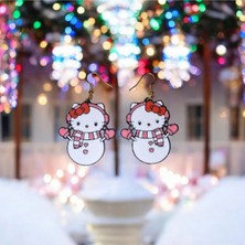 Brand House Çok Renkli V1 Hello Kitty 3D Sallantılı Küpe – Sevimli Trend Hafif Kadın Aksesuar