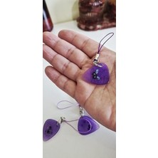 MarkEntegra Pena Charm Anahtarlık Askılı, Kelebek ve Müzik Notası Desenli