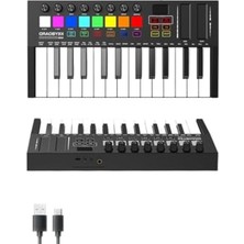 MarkEntegra Midex Midi Paket-2 Stüdyo Ekipmanları Seti Ses Kartı Midi Klavye Mikrofon Kulaklık