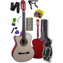 MarkEntegra Midex CG-390NT-XBAG Klasik Gitar 4/4 Sap Ayarlı Kesik Kasa (Çanta Tuner Askı Capo Metod Pena)