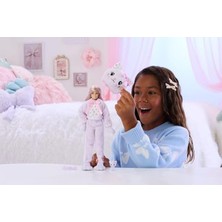 MarkEntegra Barbie Cutie Reveal Bebek ve Aksesuarları, Yumuşak Dostlar Serisi Kedicik, Renk Değişimi ve Mini Evcil Hayvan Dahil 10 Sürpriz, JJP64