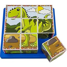 MarkEntegra Dinozorlar 3D Puzzle Seri 1 - (9 Küp 6 Dinazor Yapboz)