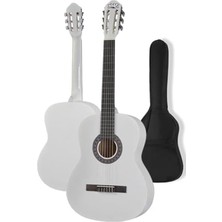 MarkEntegra Midex CG-270WH Beyaz Renk Klasik Gitar 4/4 Yetişkin Boy Sap Ayarlı Full Set