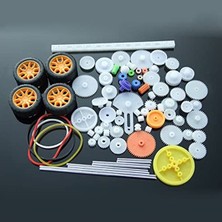 MarkEntegra 78 Parça Plastik Dişli Seti Ahtapot Temalı Motor Aksesuar %100 Deri Malzeme