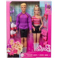 MarkEntegra Barbie & Ken 65. Yıl 2'li Parti Bebekler Barbie & Ken 65. Yıl 2'li Parti Bebekler ve 6 Aksesuarlı Set, Paten Teması, 65. Yıl Dönümü HXK90