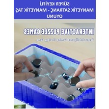 MarkEntegra Süper Keyifli Manyetik Taş Oyunu - Manyetik Satranç, Mıknatıslı Taş Oyunu, Eğitici Masa Oyunu, Konsantrasyon ve Mantıksal Düşünme Geliştirici, Ebeveyn-Çocuk Iletişimi, Seyahat Oyunu