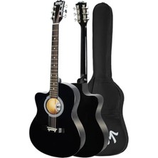 MarkEntegra Midex RG-540BK Kaliteli Kesik Kasa Siyah 40 Inç Akustik Gitar Seti 4/4 Yetişkin
