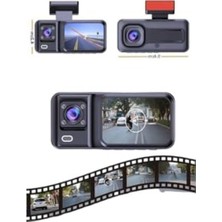 MarkEntegra A98 Balckbox Dvr Wifi Full Hd 1080P 3 Kameralı Araç Içi Güvenlik Kamerası + Park Modu Kablosu Ön-Arka-Iç Kayıt, Dashcam