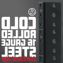 MarkEntegra Rackworks Ağır Hizmet Çelik Raf Ray Seti; 6u Raf Boyutu (GRW-RACKRAIL-06U)
