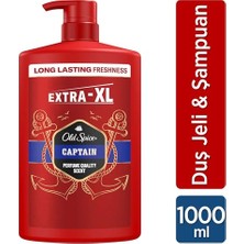 MarkEntegra Old Spice Captain Erkekler Için Duş Jeli ve Şampuan 1000 ml Ekstra-Xl