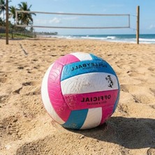MarkEntegra Softtouch Voleybol Topu Res Boyut No: 5  Dikişli Çift Alı Iç ve Dış Mekan Için Maç ve Antrenman Topu (Pompa Hediyeli)