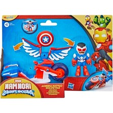 MarkEntegra Iron Man And His Awesome Friends Captain America: Sam Wilson Super Bike Aksiyon Figürü ve Oyuncak Motosiklet