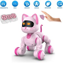 MarkEntegra Giffy / 30 Fonksiyonlu Uzaktan Kumandalı Şarjlı Sesli Işıklı Dokunma Algılama Programlama Robot Köpek El Sensörlü Şarjlı Işıklı Müzikli Dansçı Robot Köpek ve Kedi (Kedi)