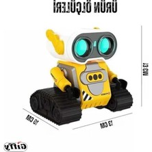 MarkEntegra Giffy/oyuncak Uzaktan Kumandalı El Sensörlü Akıllı Wall-E Robot Dahili Şarjlı Işıklı Sesli Full Fonksiyonlu El Hareketlerini Algılayabilen Farklı Işık Kombinasyonlu Akıllı Rc Robot (Sarı)