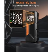 MarkEntegra Dijital Göstergeli LED Işıklı Taşınabilir Powerbank 4500MAH Araç Bisiklet Top Lastik Şişirme Hava Kompresörü