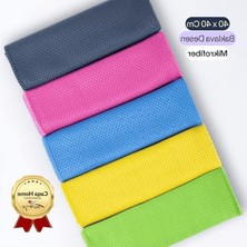 MarkEntegra Mikrofiber Baklava Desen Temizlik Bezi 40X40 cm 5 Adet Karışık Renk Cam ve Porselen Temizlik Bezi