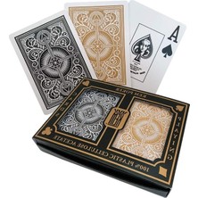 MarkEntegra Arrow, Poker Boyu, Jumbo Endeks, Siyah & Altın Sarısı, Çift Deste