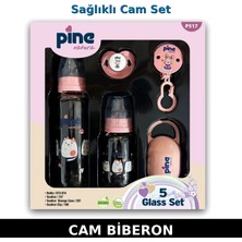 Biberon Hediye  Seti (Cam) - Pembe