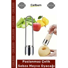 Carlburn Özel Üretim Ergonomik Keskin Bıçaklı Paslanmaz Çelik Sebze Meyve Oyacağıu Doğrama Güvenlik Aparatı