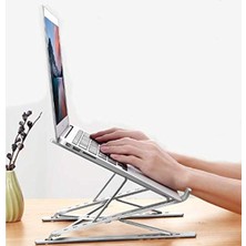 MarkEntegra N8 Iki Taraflı Ayarlı Katlanabilir Alüminyum Laptop Standı