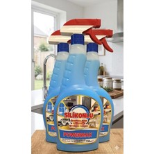 Powermax Silikonlu Temizleyici 750 ml x 3 Adet Cam, Metal ve Ahşap Yüzey Koruyucu Parlatıcı