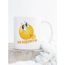 Işıltı Sepeti Düşünen Emoji Tasarımlı Kupa Bardak