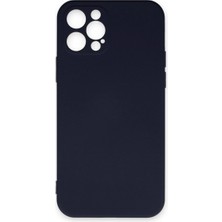 Uray Store Apple Iphone 12 Pro Max Kılıf Nano Içi Kadife Silikon - Lacivert