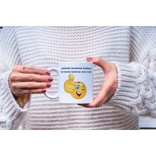 Işıltı Sepeti Mizahi Tasarımlı Emoji Baskılı Kupa Bardak