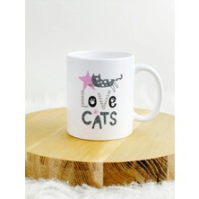 Işıltı Sepeti Kediseverler Serisi - Love Cats Kupa Bardak