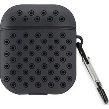 Die Grup  Airpods 2 (2.nesil) Spor Delikli Kılıf - Siyah-Siyah